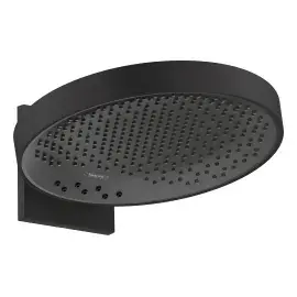 Верхній душ 3jet Rainfinity Hansgrohe 26234670 Matt Black — вид на білому тлі