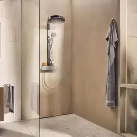 Душова система з термостатом Rainfinity Hansgrohe 26853000 Chrome — вид спереду