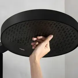 Душова система з термостатом Rainfinity Hansgrohe 26853670 Matt Black — вид згори