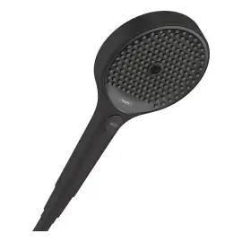 Ручний душ 3jet Rainfinity Hansgrohe 26864670 Matt Black — вид на білому тлі