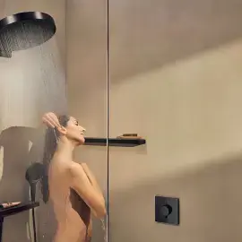 Ручний душ 3jet Rainfinity Hansgrohe 26864670 Matt Black — бічний ракурс