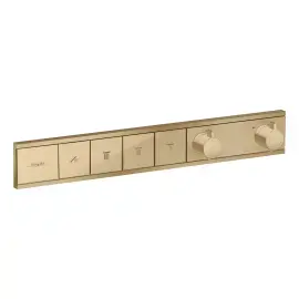 Термостат для душу RainSelect Hansgrohe 15384140 Brushed Bronze — вид на білому тлі