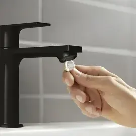 Змішувач для раковини Rebris E Hansgrohe 72551670 Matt Black — вид згори