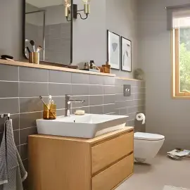 Змішувач для раковини Rebris E Hansgrohe 72559000 Chrome — вид спереду