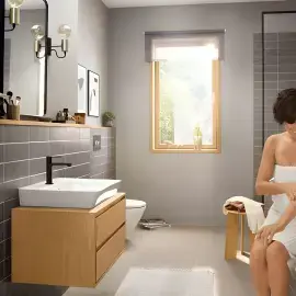 Змішувач для раковини Rebris E Hansgrohe 72560670 Matt Black — вид згори