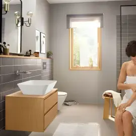 Змішувач для раковини Rebris E Hansgrohe 72568000 Chrome — бічний ракурс