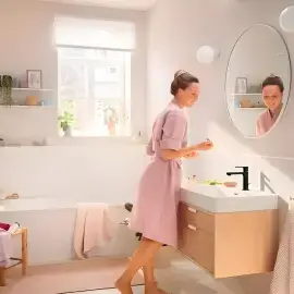 Змішувач для раковини Rebris S Hansgrohe 72519670 Matt Black — вид ззаду
