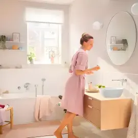 Змішувач для раковини Rebris S Hansgrohe 72528000 Chrome — вид спереду