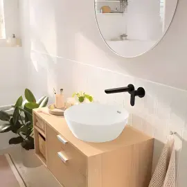 Змішувач для раковини Rebris S Hansgrohe 72528670 Matt Black — вид спереду