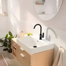 Змішувач для раковини Rebris S Hansgrohe 72536670 Matt Black — вид спереду