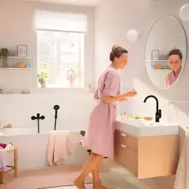 Змішувач для раковини Rebris S Hansgrohe 72536670 Matt Black — вид згори