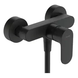Змішувач для душу Rebris S Hansgrohe 72640670 Matt Black — вид на білому тлі