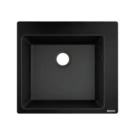 Кухонна мийка S51 S510-F450 Hansgrohe 43312170 Graphite Black — вид на білому тлі