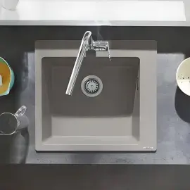 Кухонна мийка S51 S510-F450 Hansgrohe 43312380 Concrete Grey — вид спереду
