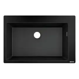 Кухонна мийка S51 S510-F660 Hansgrohe 43313170 Graphite Black — вид на білому тлі