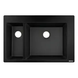 Кухонна мийка S51 S510-F635 Hansgrohe 43315170 Graphite Black — вид на білому тлі