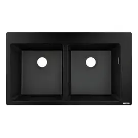 Кухонна мийка S51 S510-F770 Hansgrohe 43316170 Graphite Black — вид на білому тлі