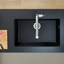 Кухонна мийка S51 S510-U660 Hansgrohe 43432170 Graphite Black — вид спереду