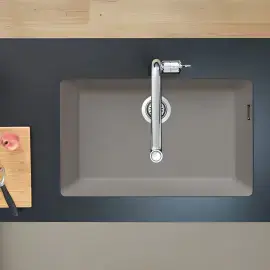 Кухонна мийка S51 S510-U660 Hansgrohe 43432380 Concrete Grey — вид спереду