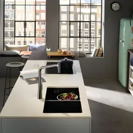 Кухонна мийка S51 S510-U770 Hansgrohe 43434170 Graphite Black — вид спереду