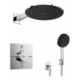 Душова система прихованого монтажу з термостатом Raindance Alive S 300 1jet Hansgrohe 24630000 — вид на білому тлі