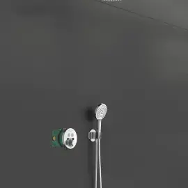 Душова система з термостатом Raindance S PowderRain Hansgrohe 27951000 — бічний ракурс