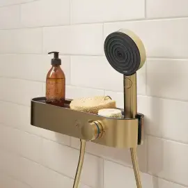 Термостат для душу ShowerTablet Select Hansgrohe 24360140 Brushed Bronze — вид спереду