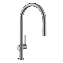 Змішувач для кухні Talis M54 Hansgrohe 72800340 Brushed Black Chrome — вид на білому тлі