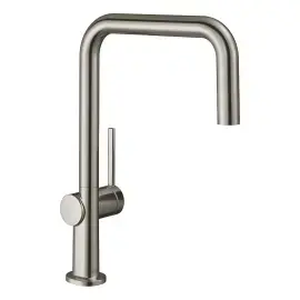 Змішувач для кухні Talis M54 Hansgrohe 72806800 Stainless Steel Finish — вид на білому тлі