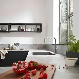 Змішувач для кухні Talis M54 Hansgrohe 72806800 Stainless Steel Finish — вид спереду