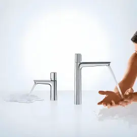 Змішувач для раковини Talis Select E Hansgrohe 71752000 — ракурс 3/4