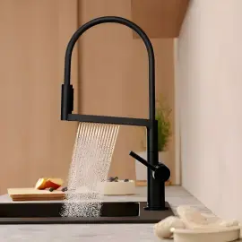 Змішувач для кухні Talis Select M54 PowderSpray Hansgrohe 72861670 Matt Black — вид спереду