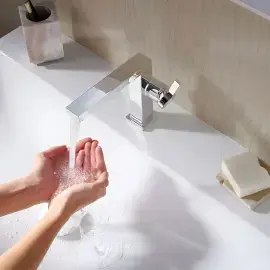 Змішувач для раковини Tecturis E Hansgrohe 73021000 Chrome — вид ззаду