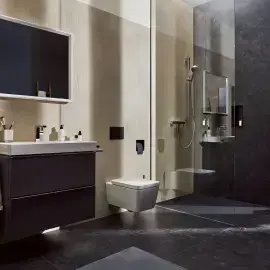 Смеситель для раковины Tecturis E Hansgrohe 73023000 — ракурс 3/4