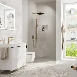 Змішувач для раковини Tecturis E Hansgrohe 73053140 Brushed Bronze — вид спереду