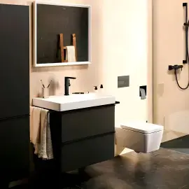 Змішувач для раковини Tecturis E Hansgrohe 73072670 Matt Black — вид спереду