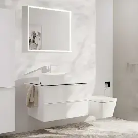Змішувач для раковини Tecturis E Hansgrohe 73072700 White Matt — вид спереду