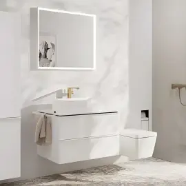 Змішувач для раковини Tecturis E Hansgrohe 73073140 Brushed Bronze — вид спереду