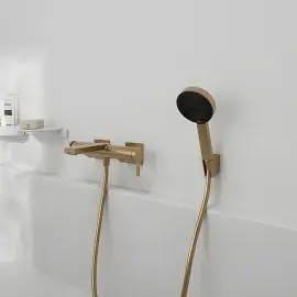 Змішувач для ванни Tecturis E Hansgrohe 73420140 Brushed Bronze — вид спереду