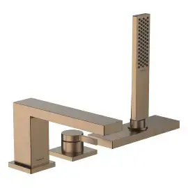 Змішувач для ванни Tecturis E Hansgrohe 73443140 Brushed Bronze — вид на білому тлі
