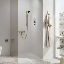 Змішувач для душу Tecturis E Hansgrohe 73620140 Brushed Bronze — бічний ракурс