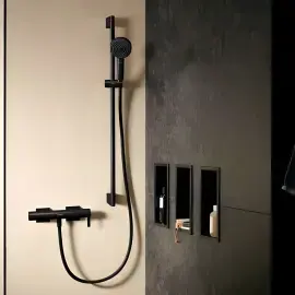Змішувач для душу Tecturis E Hansgrohe 73620670 Matt Black — бічний ракурс