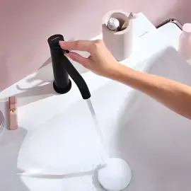Змішувач для раковини Tecturis S Hansgrohe 73314670 Matt Black — вид спереду