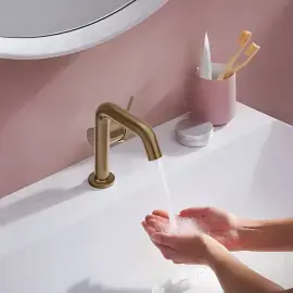 Змішувач для раковини Tecturis S Hansgrohe 73320140 Brushed Bronze — вид спереду