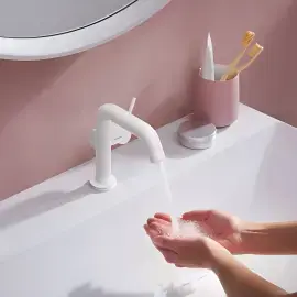 Змішувач для раковини Tecturis S Hansgrohe 73321700 White Matt — вид спереду