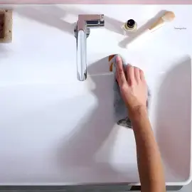 Змішувач для раковини Tecturis S Hansgrohe 73322000 Chrome — в інтерʼєрі ванної кімнати