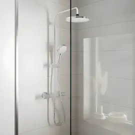 Душова система з термостатом Vernis Blend Hansgrohe 26089000 Chrome — бічний ракурс