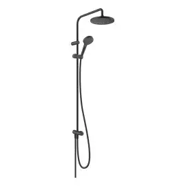 Душова система Vernis Blend Hansgrohe 26099670 Matt Black — вид на білому тлі