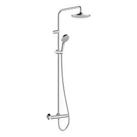 Душова система з термостатом Vernis Blend Hansgrohe 26276000 Chrome — вид на білому тлі