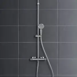 Душова система з термостатом Vernis Blend Hansgrohe 26276000 Chrome — вид спереду